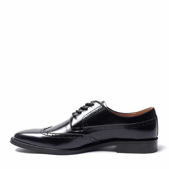 Giorgio Men Brogue Leather Oxford Shoes Черно 