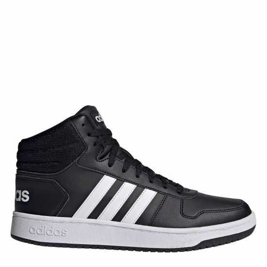 Adidas Hoops 3.0 Mid Classic Vintage Shoes Mens Черно/Сивошест Мъжки баскетболни маратонки