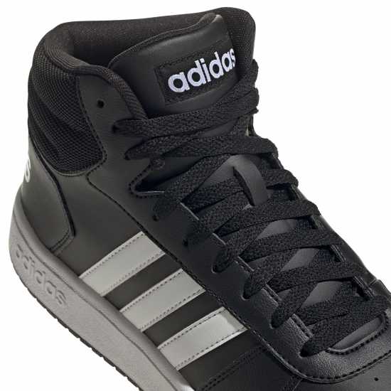 Adidas Hoops 3.0 Mid Classic Vintage Shoes Mens Черно/Сивошест Мъжки баскетболни маратонки