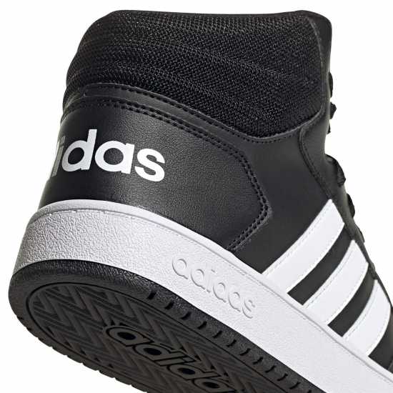 Adidas Hoops 3.0 Mid Classic Vintage Shoes Mens Черно/Сивошест Мъжки баскетболни маратонки