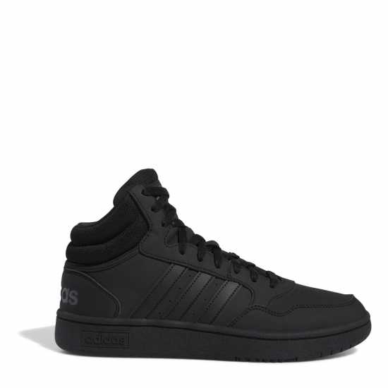 Adidas Hoops 3.0 Mid Classic Vintage Shoes Mens Черно/Бяло Мъжки баскетболни маратонки