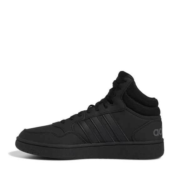 Adidas Hoops 3.0 Mid Classic Vintage Shoes Mens Черно/Бяло Мъжки баскетболни маратонки