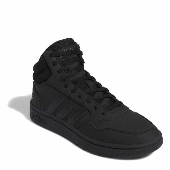 Adidas Hoops 3.0 Mid Classic Vintage Shoes Mens Черно/Бяло Мъжки баскетболни маратонки