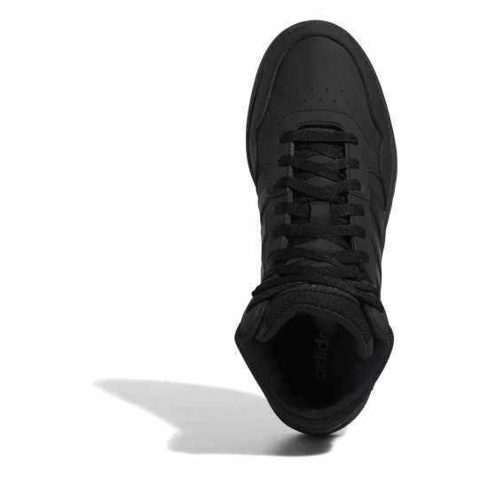 Adidas Hoops 3.0 Mid Classic Vintage Shoes Mens Черно/Бяло Мъжки баскетболни маратонки