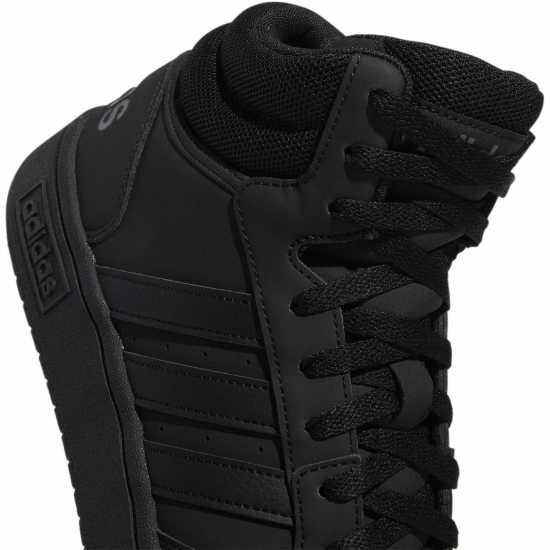 Adidas Hoops 3.0 Mid Classic Vintage Shoes Mens Черно/Бяло Мъжки баскетболни маратонки