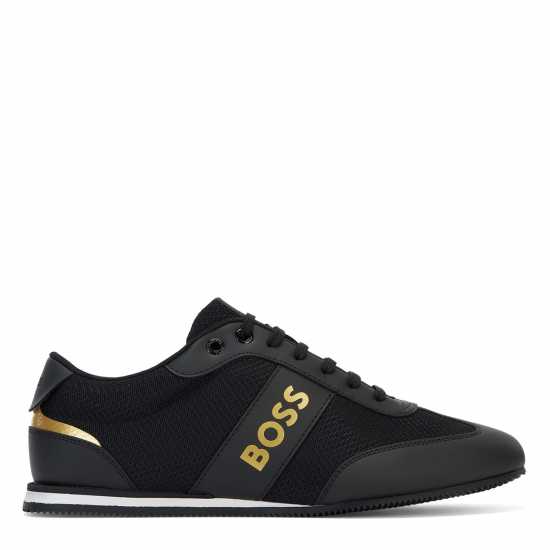 Hugo Boss Ниски Маратонки Boss Rusham Low Trainers Черно злато 007 Fathers Day