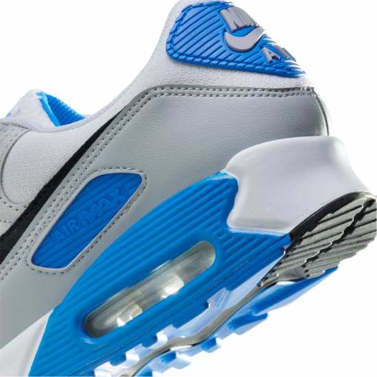 Nike Air Max 90 Trainers Mens Wht/Blu/Gry Мъжки маратонки