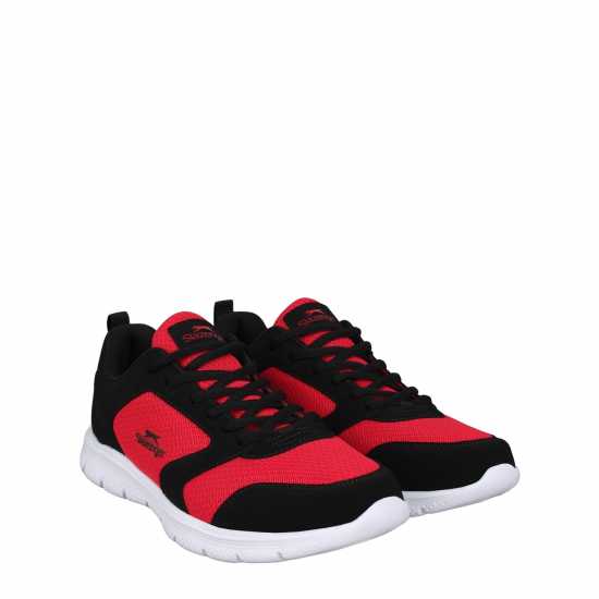 Slazenger Мъжки Мрежести Маратонки Force Mesh Mens Trainers Червен/Черен Мъжки маратонки