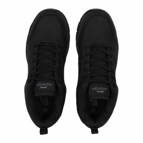 Slazenger Мъжки Мрежести Маратонки Force Mesh Mens Trainers Черен Кож Мъжки маратонки