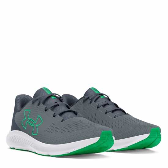 Under Armour Мъжки Обувки За Бягане Charged Pursuit 3 Big Logo Running Shoes Mens Гравий / Д Сив Мъжки маратонки