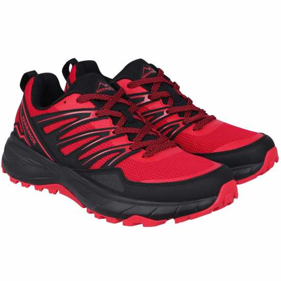 Karrimor Мъжки Маратонки Бягане По Пътеки Caracal Mens Trail Running Shoes Червен/Черен 