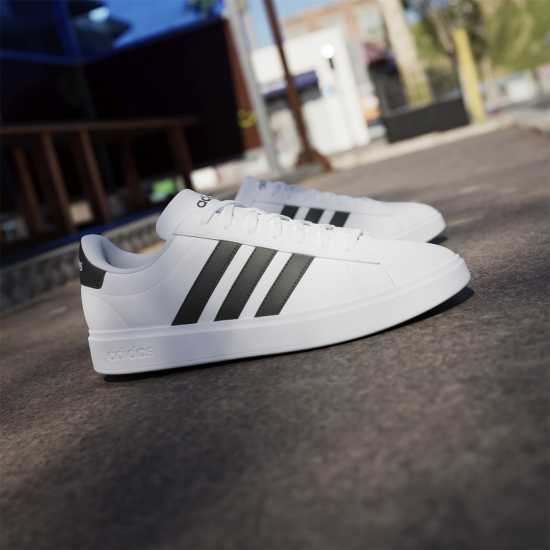 Adidas Grand Court Base 2 Trainers Mens White/Black Мъжки маратонки