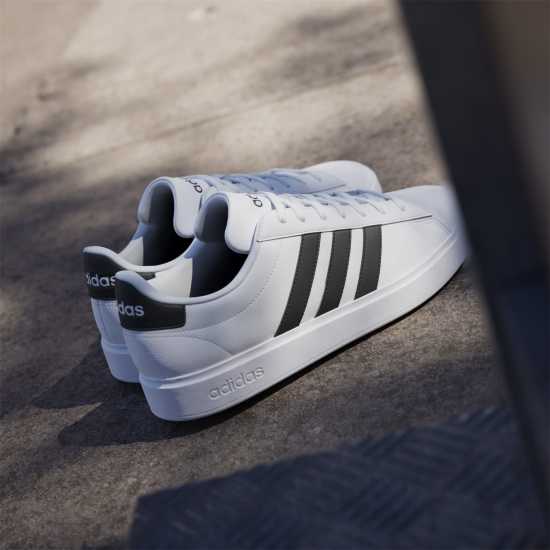 Adidas Grand Court Base 2 Trainers Mens White/Black Мъжки маратонки