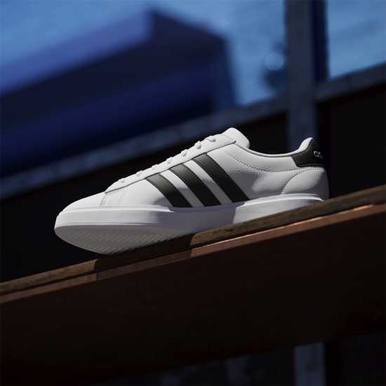 Adidas Grand Court Base 2 Trainers Mens White/Black Мъжки маратонки