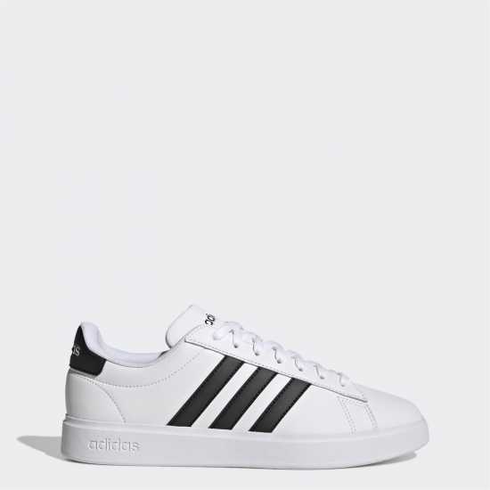 Adidas Grand Court Base 2 Trainers Mens White/Black Мъжки маратонки