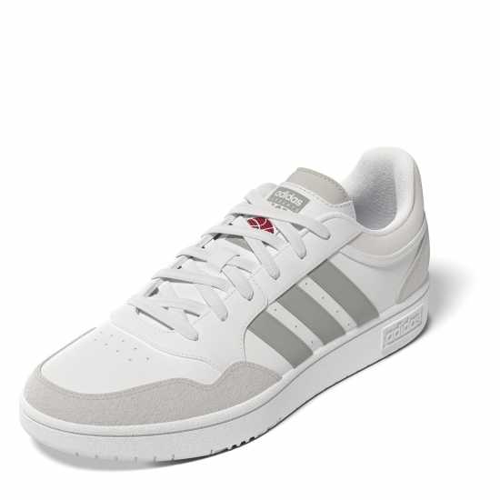 Adidas Мъжки Маратонки Hoops 3.0 Mens Trainers Бяло/Сиво 