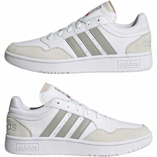 Adidas Мъжки Маратонки Hoops 3.0 Mens Trainers Бяло/Сиво 