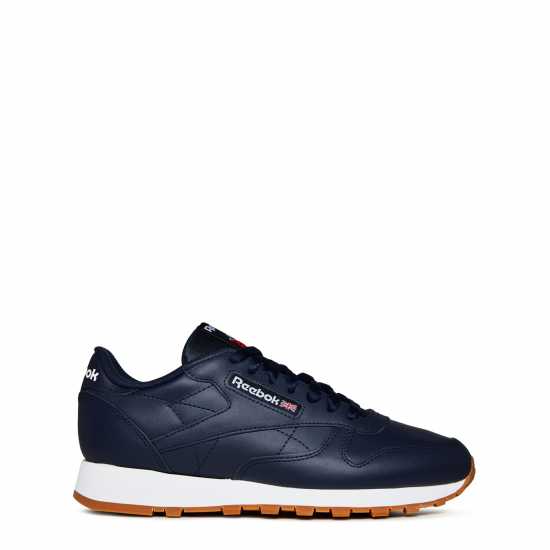 Reebok Мъжки Кожени Маратонки Classic Leather Mens Trainers Navy/White Мъжки маратонки