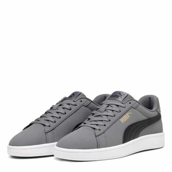 Puma Smash 3.0 Buck Low-Top Trainers Mens Сиво/Черно/Бяло Puma Footwear