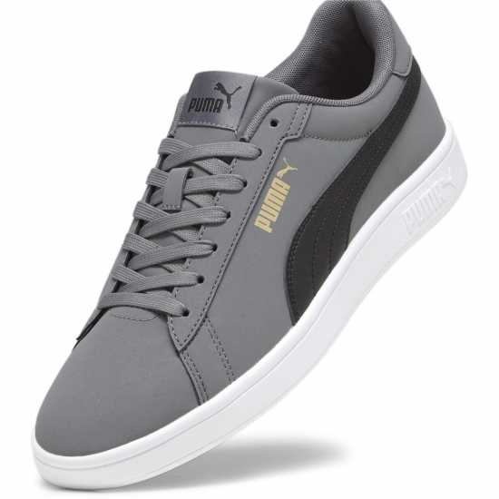 Puma Smash 3.0 Buck Low-Top Trainers Mens Сиво/Черно/Бяло Puma Footwear