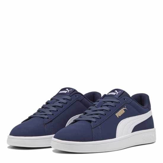 Puma Smash 3.0 Buck Low-Top Trainers Mens Морско синьо/Бяло Puma Footwear