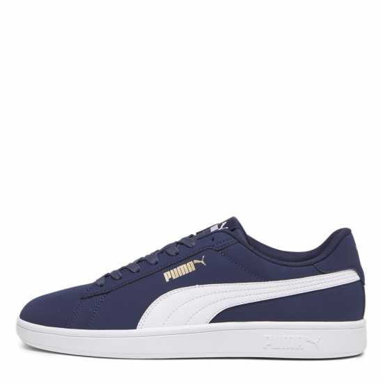 Puma Smash 3.0 Buck Low-Top Trainers Mens Морско синьо/Бяло Puma Footwear