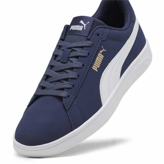 Puma Smash 3.0 Buck Low-Top Trainers Mens Морско синьо/Бяло Puma Footwear