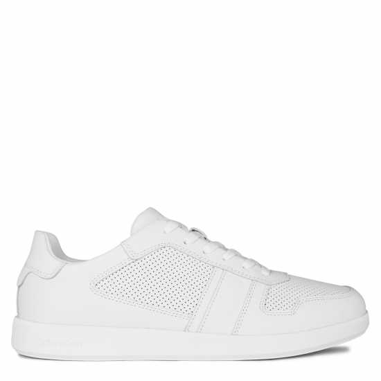 Calvin Klein Кожени Маратонки Low Lace Up Leather Trainers Бяло 