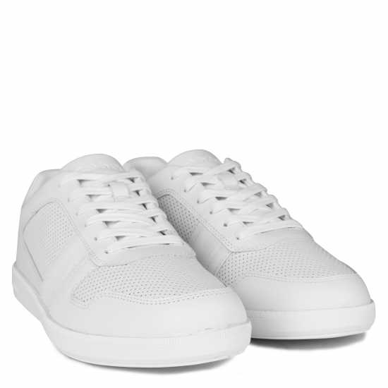 Calvin Klein Кожени Маратонки Low Lace Up Leather Trainers Бяло 