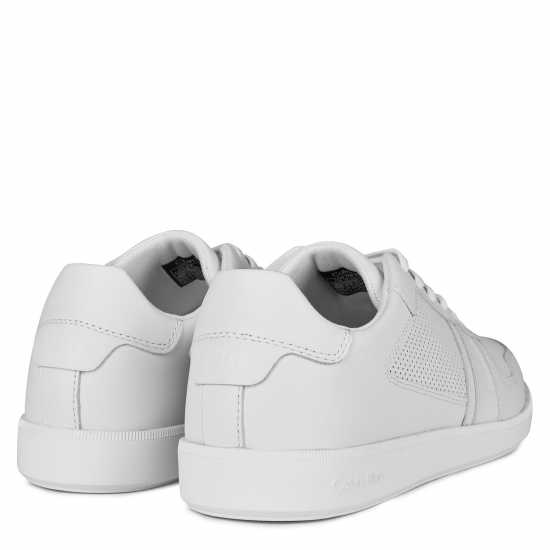 Calvin Klein Кожени Маратонки Low Lace Up Leather Trainers Бяло 