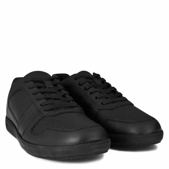 Calvin Klein Кожени Маратонки Low Lace Up Leather Trainers Черно 00U 