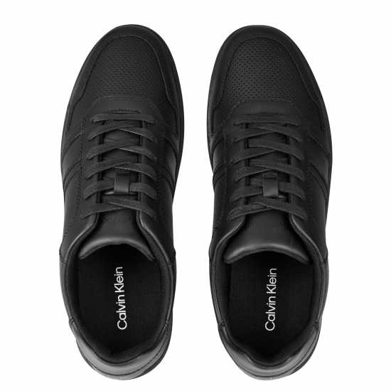 Calvin Klein Кожени Маратонки Low Lace Up Leather Trainers Черно 00U 