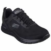 Skechers Engineered Mesh Lace Up W Memory F Runners Mens Черно 