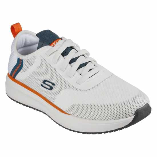 Skechers Low Profile Mesh Bungee Lace Slip O Low-Top Trainers Mens Бяло Мъжки маратонки