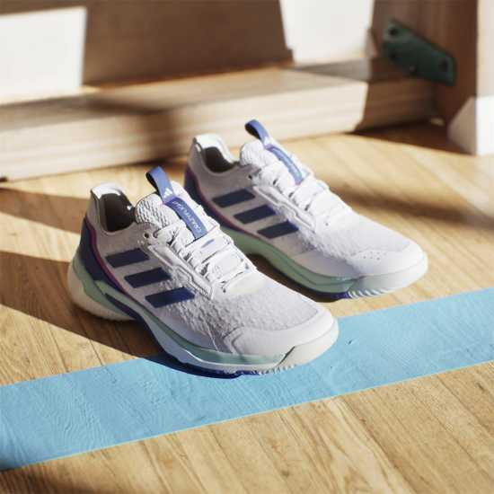 Adidas Crazyflight Womens Court Shoes Бяло/Синьо Нетбол