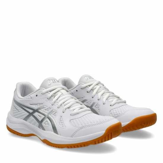 Asics Upcourt 6 Netball Shoes Womens Бяло/Сребърен Дамски маратонки