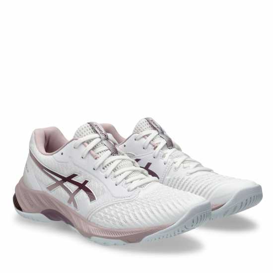 Asics Netburner Ballistic Ff 3 Netball Shoes Бяло / Водорасло роза Дамски маратонки