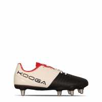 Kooga Power Sg Rugby Boots Бяло/Черно/Червено Ръгби