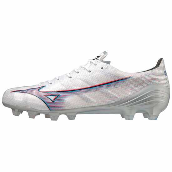 Mizuno Alpha Elite Firm Ground Football Boots Бяло/Огнено червено/801 Ръгби