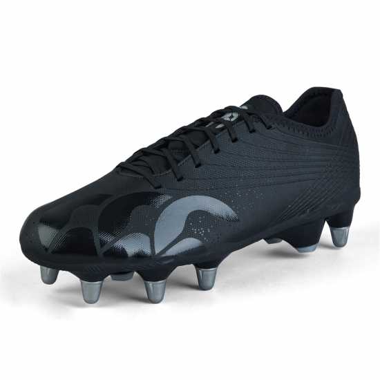 Canterbury Stampede Groundbreak Pro Soft Ground Rugby Boots Черно/сребро 