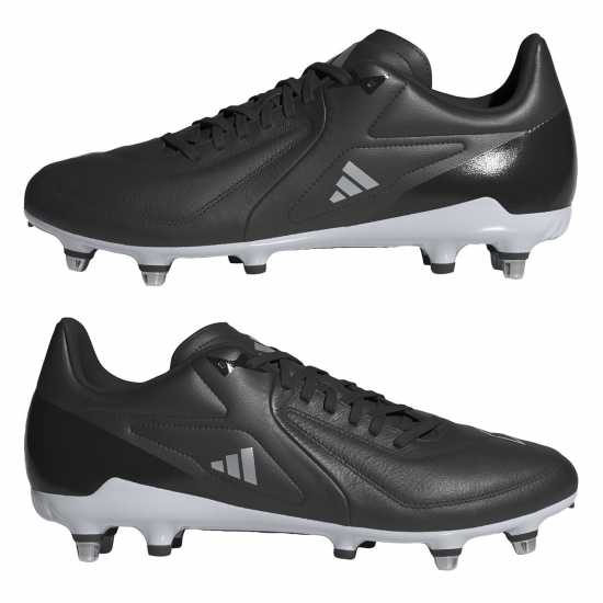 Adidas Rs15 Elite Soft Ground Rugby Boots Черно/Бяло Ръгби