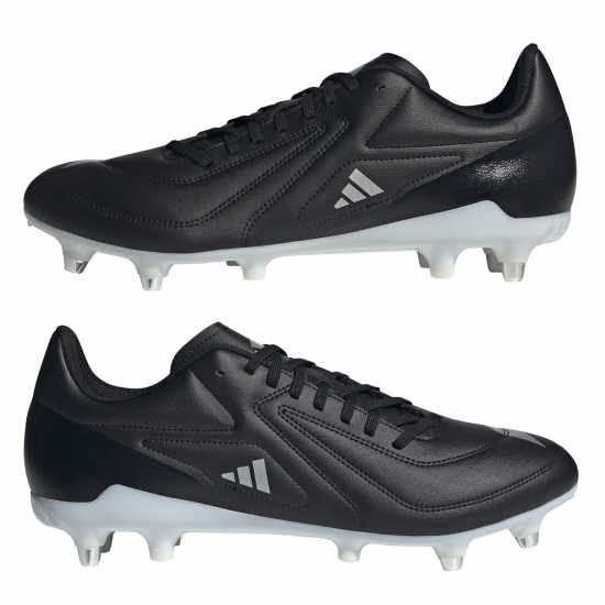 Adidas Rs15 Soft Ground Rugby Boots Черно/Бяло Ръгби