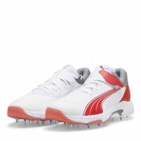 Puma 24.1 Cricket Bowling Shoes Бяло/Червено/Буря Крикет