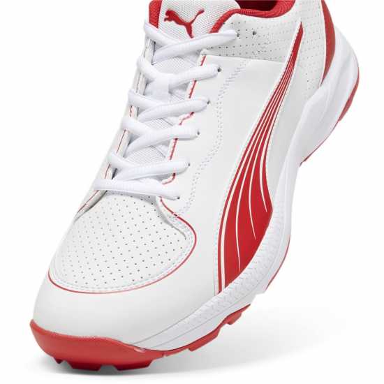 Puma 24 Fh Rubber Sole Cricket Shoes Бяло/Мента/Ябълка Крикет