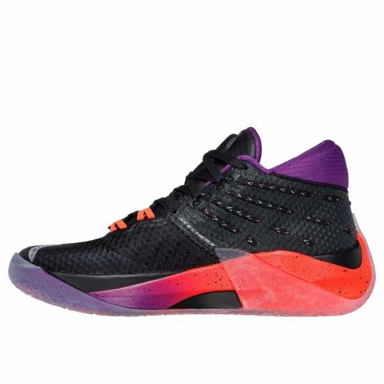 Skechers Breathable Mesh Tpu Heel Lock High Basketball Trainers Mens Черно/Розово Баскетболни маратонки