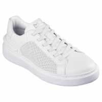 Skechers Мъжки Маратонки С Връзки Classic Leather Court Stretch Lace Trainers Mens Бяло Мъжки високи кецове