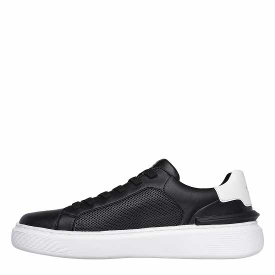 Skechers Мъжки Маратонки С Връзки Classic Leather Court Stretch Lace Trainers Mens Черно Мъжки високи кецове