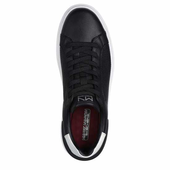 Skechers Мъжки Маратонки С Връзки Classic Leather Court Stretch Lace Trainers Mens Черно Мъжки високи кецове