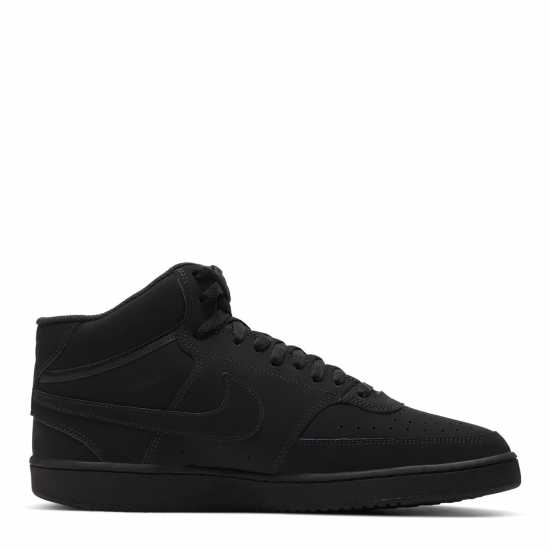 Nike Court Vision Mid Next Nature Mens Трикратно черно Мъжки високи кецове