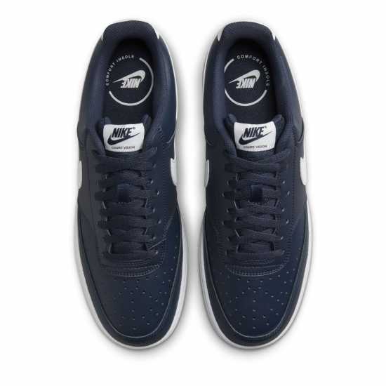 Nike Ниски Мъжки Маратонки Court Vision Low Trainers Mens Обсидиан/Бял Мъжки високи кецове